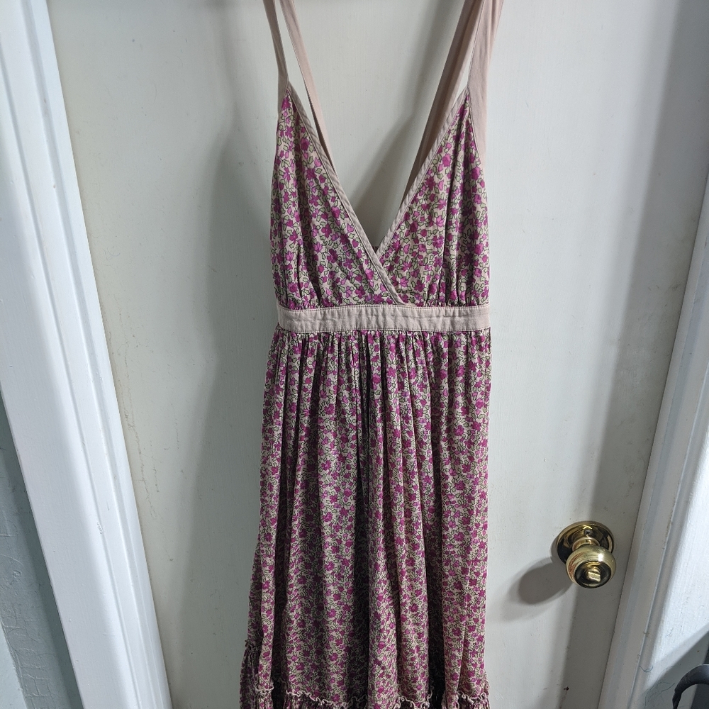 Mauve floral maxi dress
